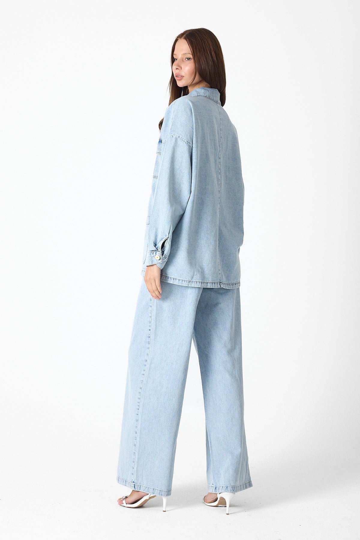 Luxe Buttoned Denim Set