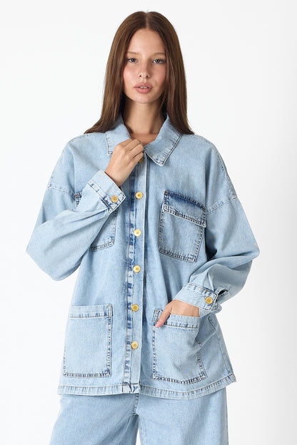 Luxe Buttoned Denim Set