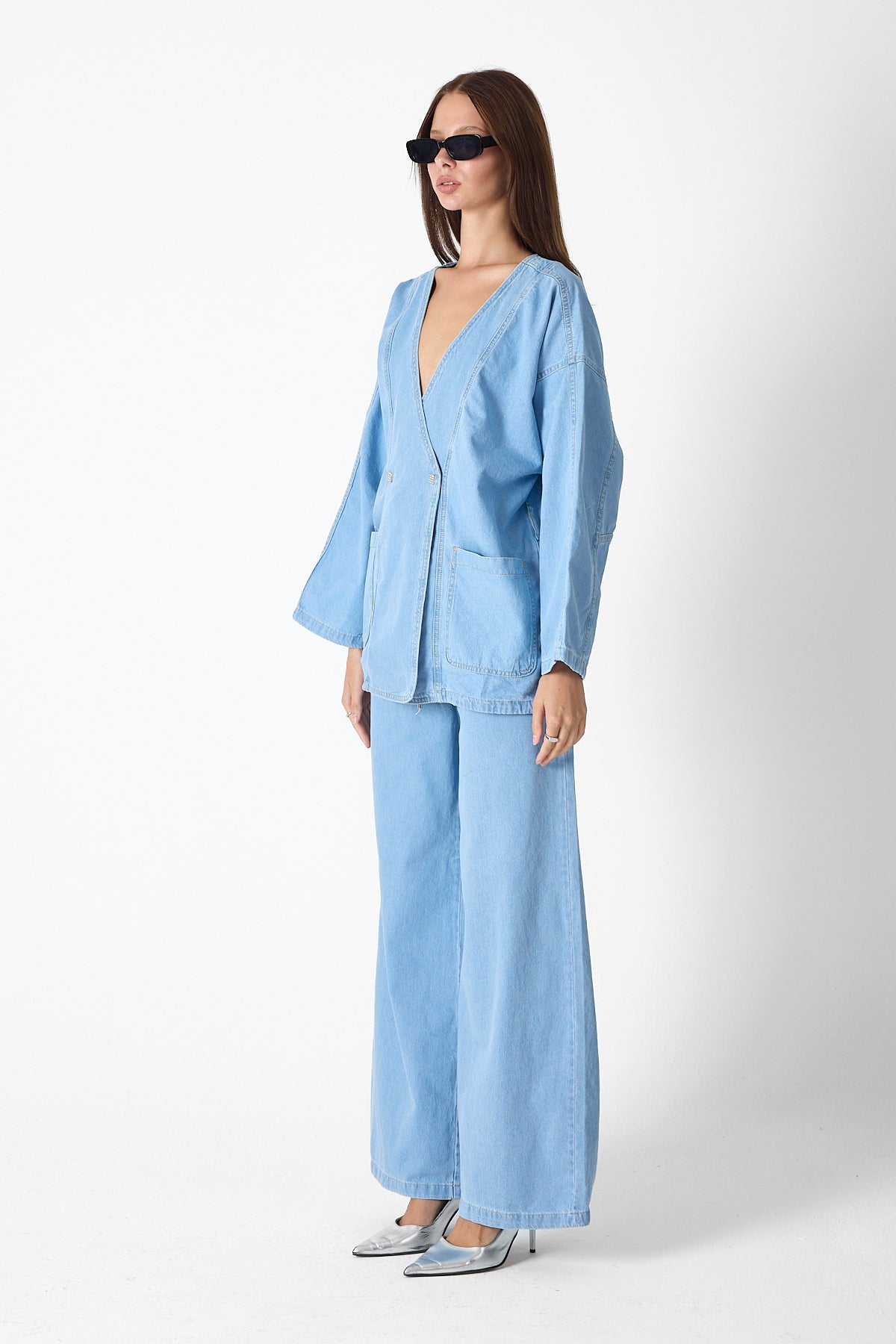 Denim Luxe Set – Light Blue
