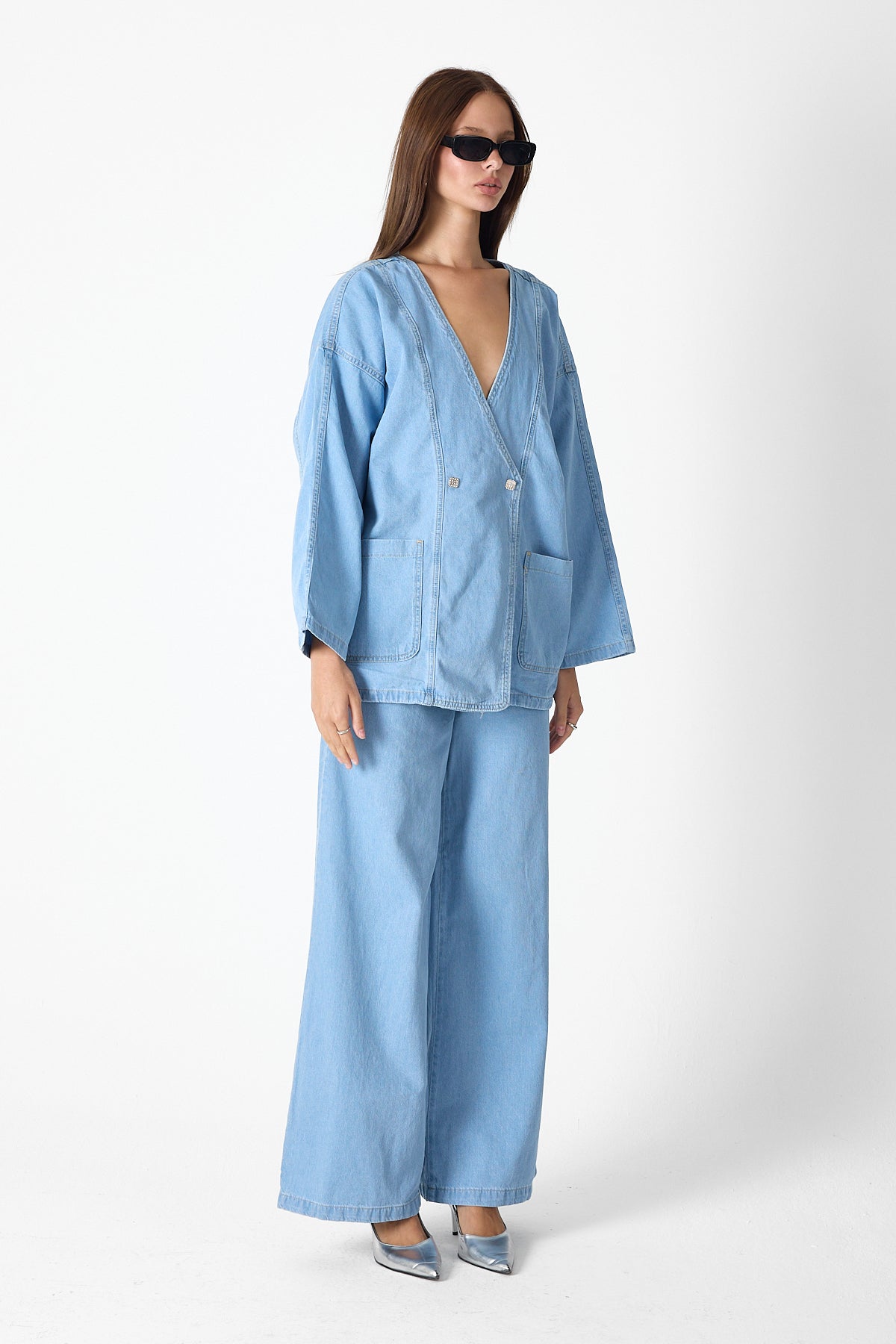 Denim Luxe Set – Light Blue