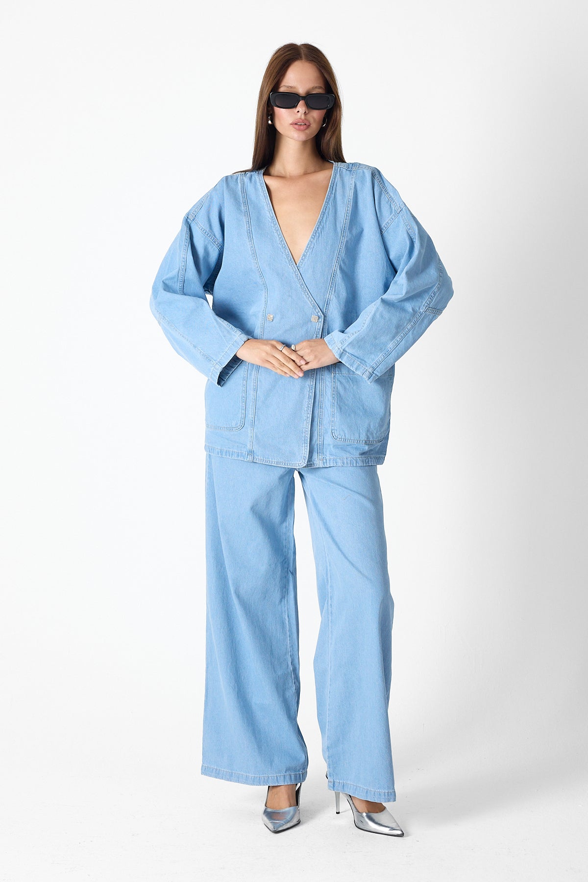 Denim Luxe Set – Light Blue