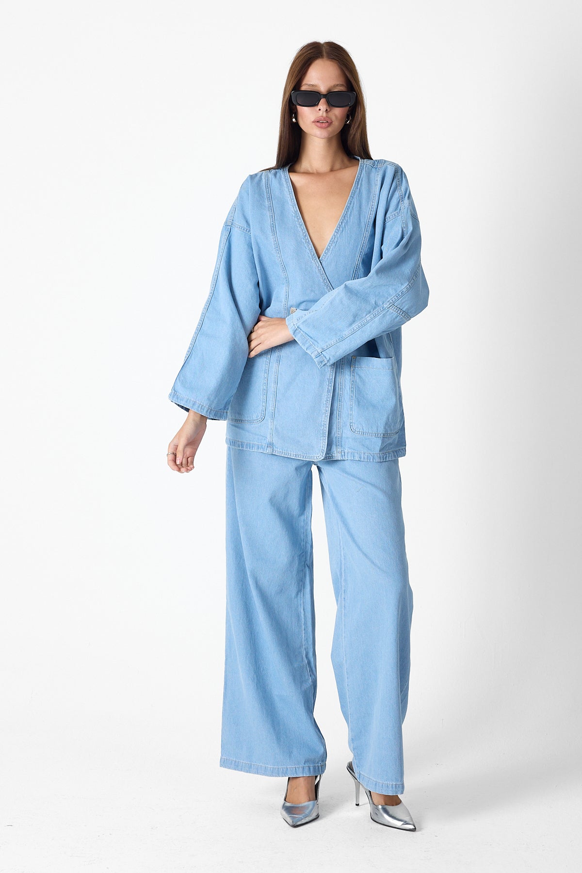 Denim Luxe Set – Light Blue