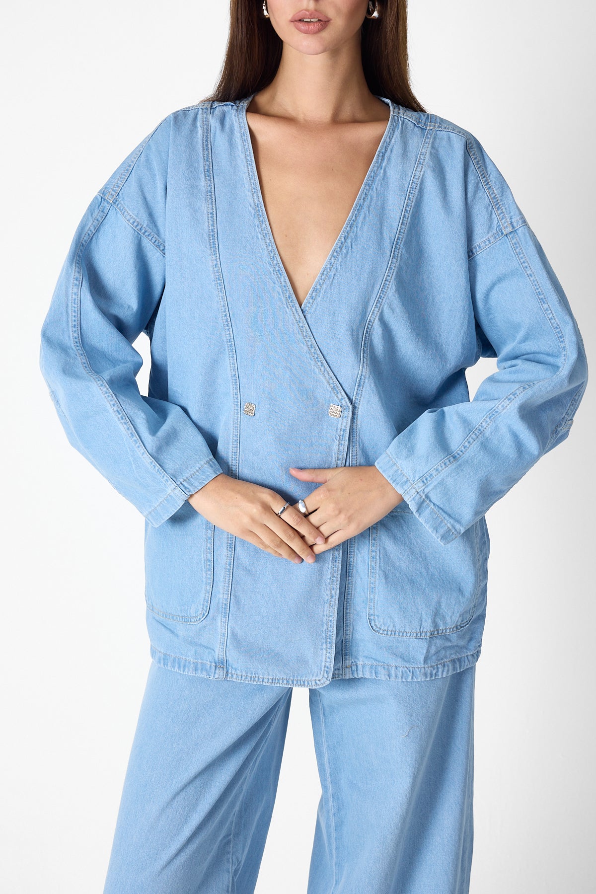 Denim Luxe Set – Light Blue