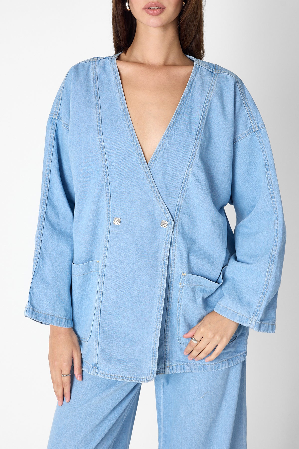 Denim Luxe Set – Light Blue
