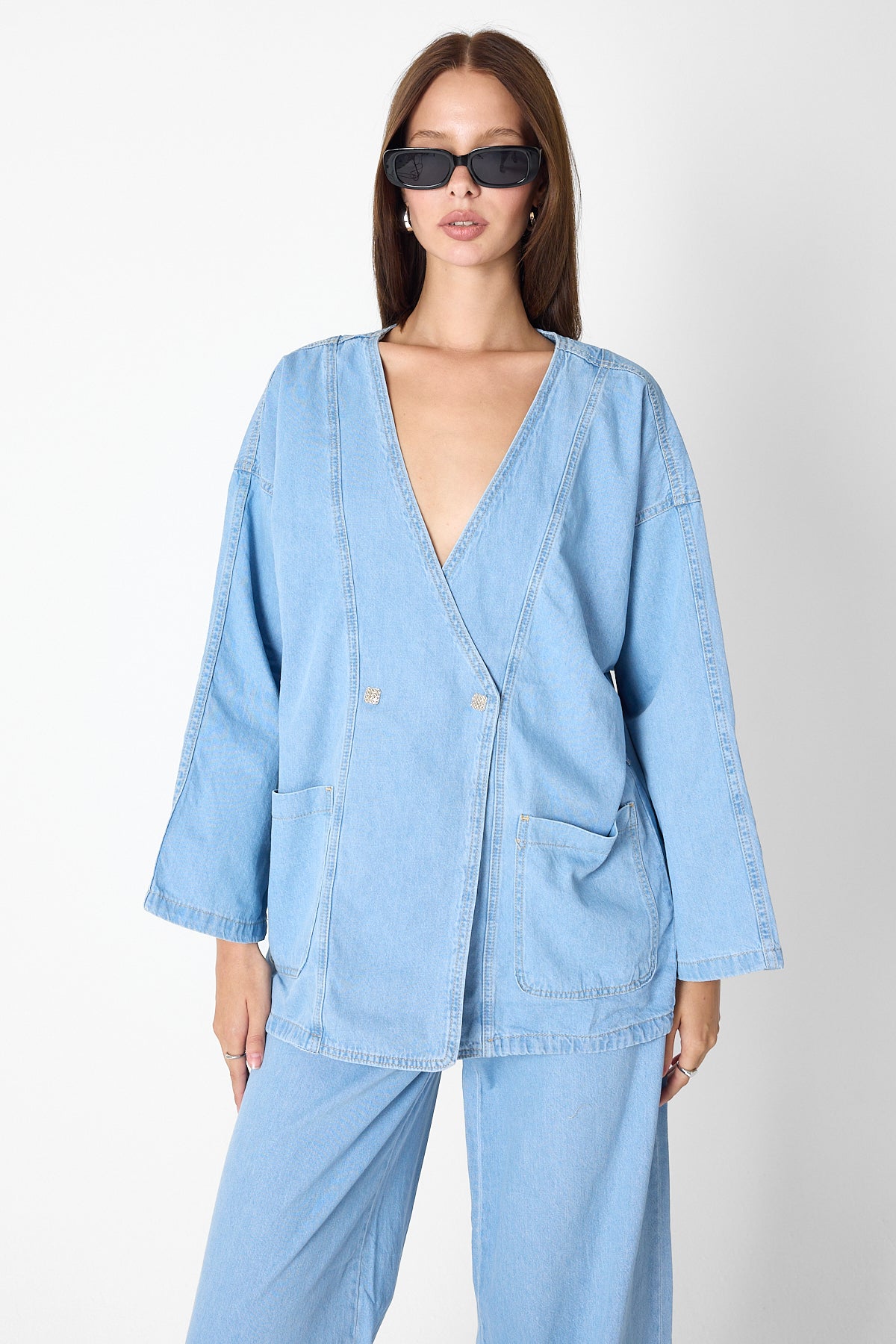 Denim Luxe Set – Light Blue
