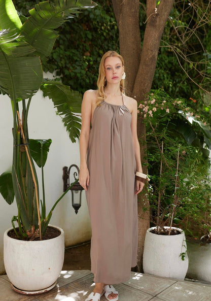 Halter-Neck Maxi Dress