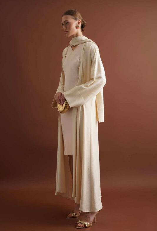 Ivory Dawn Abaya