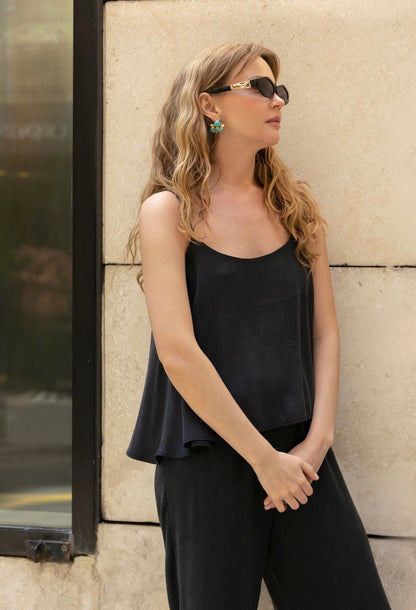 City Sleek Black Two-Piece Set